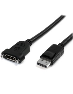Cable de 91cm DisplayPort de Montaje en Panel - 4K x 2K - Cable DisplayPort 1.2 de Extensión de Vídeo Macho a Hembra - Cable pa