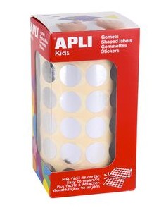 ROLLO GOMETS REDONDO PLATA AUTOADHESIVOS 15MM