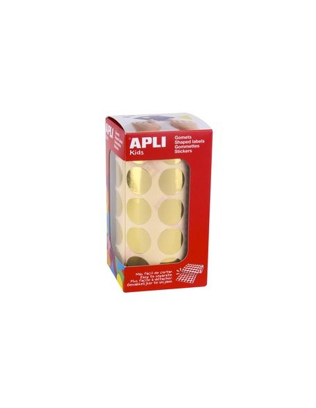 ROLLO GOMETS REDONDO ORO AUTOADHESIVOS 20MM