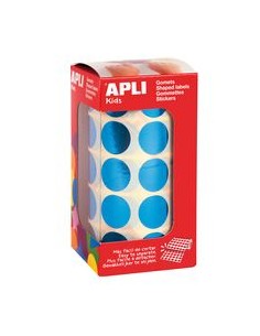 ROLLO GOMETS REDONDO AZUL METALIZADO AUTOADHESIVOS 20MM