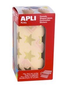 ROLLO GOMETS ESTRELLA ORO AUTOADHESIVOS 195MM