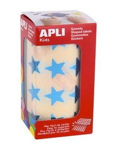 ROLLO GOMETS ESTRELLA AZUL METALIZADO AUTOADHESIVO 195MM