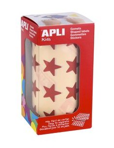 ROLLO GOMETS ESTRELLA ROJO METALIZADO AUTOADHESIVO 195MM