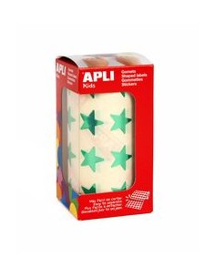 ROLLO GOMETS ESTRELLA VERDE METALIZADO AUTOADHESIVO 195MM