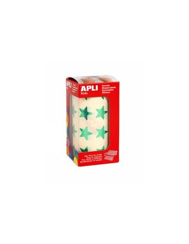 ROLLO GOMETS ESTRELLA VERDE METALIZADO AUTOADHESIVO 195MM