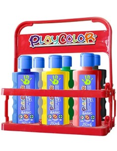 FINGER PAINT BASIC 40ML. 6 COLORES SURTIDOS PLAYCOLOR 17591.