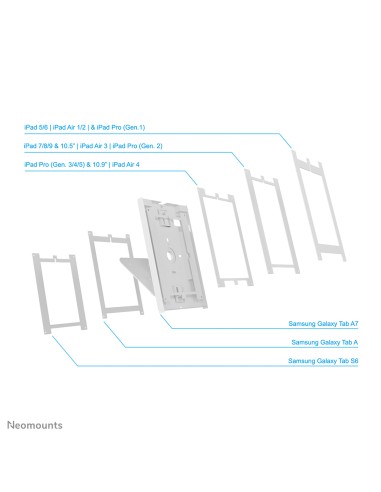 soporte de tabletas para mostrador/pared