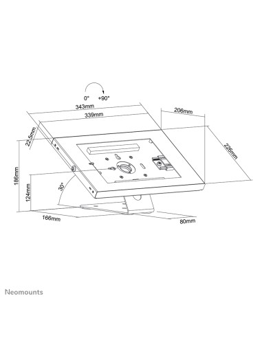 soporte de tabletas para mostrador/pared
