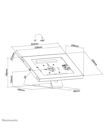soporte de tabletas para mostrador/pared