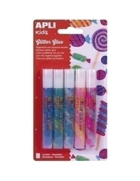 COLA PURPURINA APLI ARCOIRIS 3D 5 UDS