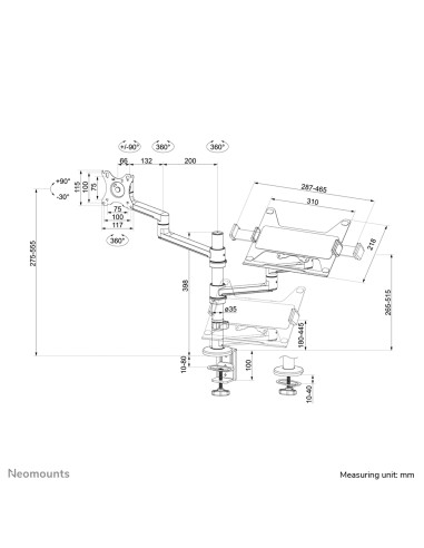 soporte de escritorio para monitor y portátil