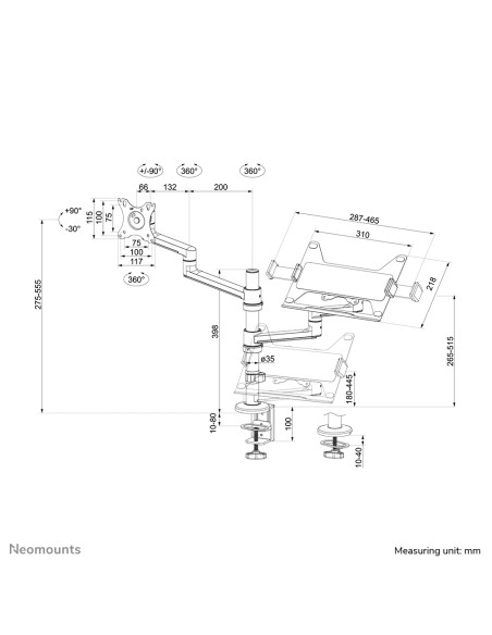 soporte de escritorio para monitor y portátil