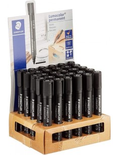 Exp 30 rotulador lumocolor 352 permanente color negro punta redonda