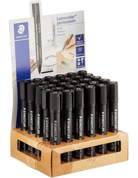 Exp 30 rotulador lumocolor 352 permanente color negro punta redonda