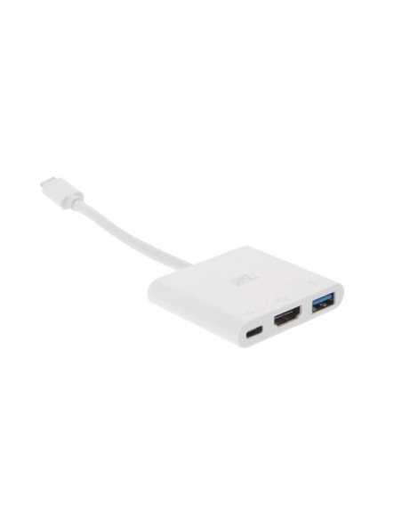 TCHDMI3IN1 base para portátil y replicador de puertos Blanco