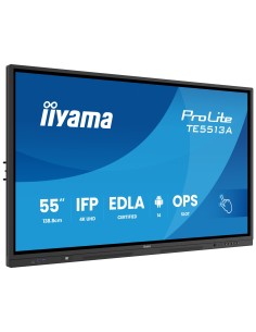 TE5513A-B2AG pantalla de señalización Panel plano interactivo 138,7 cm (54.6") Wifi 500 cd / m² 4K Ultra HD Negro Pantalla tácti