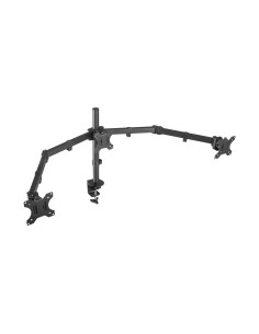 Soporte De Mesa Eco Giratorio E Inclinable Para 3 Monitores 7kg (3 Pivotes, 2 Brazos) De 13-27, Negro 2