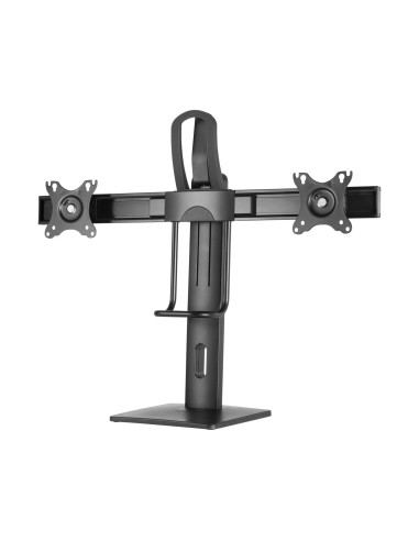Soporte De Mesa Pro Contrapeso Giratorio E Inclinable Para 2 Monitores 6kg De 17-27, Negro