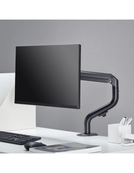 Soporte de Mesa ECO Contrapeso Giratorio e Inclinable para Monitor/TV 8Kg (3 Pivotes, 1 Brazo) de 17-32, Negro