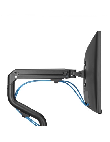 Soporte de Mesa ECO Contrapeso Giratorio e Inclinable para Monitor/TV 8Kg (3 Pivotes, 2 Brazos) de 17-32, Negro