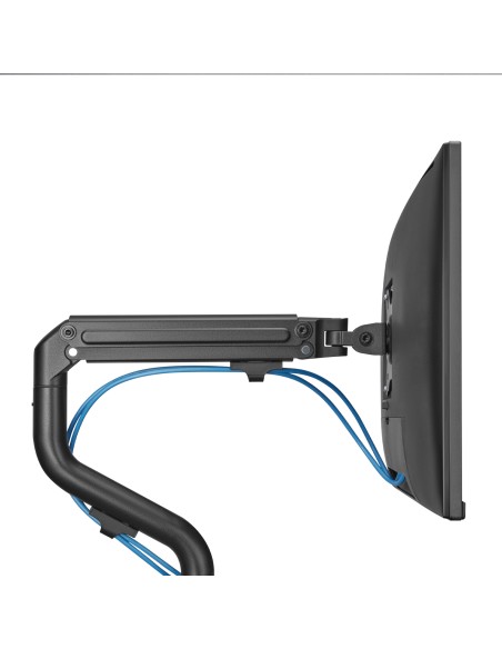 Soporte de Mesa ECO Contrapeso Giratorio e Inclinable para Monitor/TV 8Kg (3 Pivotes, 2 Brazos) de 17-32, Negro