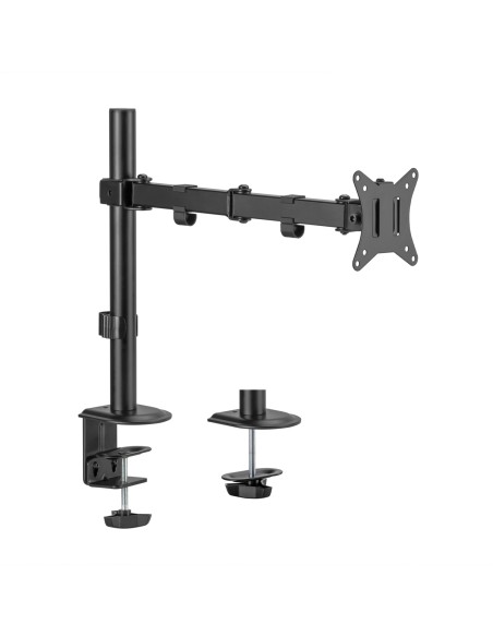 Soporte de Mesa ECO Giratorio e Inclinable para Monitor/TV 9Kg (3 Pivotes, 1 Brazo) de 17-32, Negro