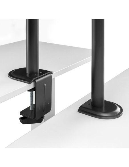 Soporte de Mesa ECO Giratorio e Inclinable para Monitor/TV 9Kg (3 Pivotes, 2 Brazos) de 17-32, Negro