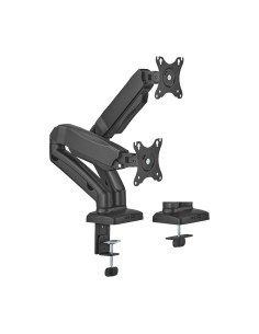 Soporte De Mesa Pro Contrapeso Giratorio E Inclinable Para Monitor/TV 9kg (3 Pivotes, 2 Brazos) De 17-32, Negro