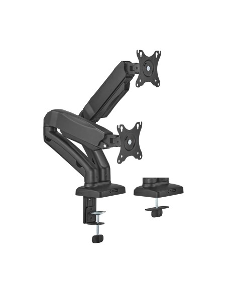 Soporte De Mesa Pro Contrapeso Giratorio E Inclinable Para Monitor/TV 9kg (3 Pivotes, 2 Brazos) De 17-32, Negro