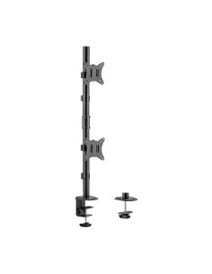 Soporte de mesa eco giratorio e inclinable para 2 Monitor/TV 9kg de 17-32, Negro