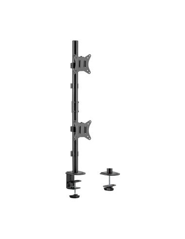 Soporte de mesa eco giratorio e inclinable para 2 Monitor/TV 9kg de 17-32, Negro