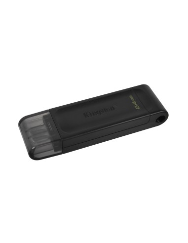 DataTraveler 70 unidad flash USB 64 GB USB Tipo C 3.2 Gen 1 (3.1 Gen 1) Negro