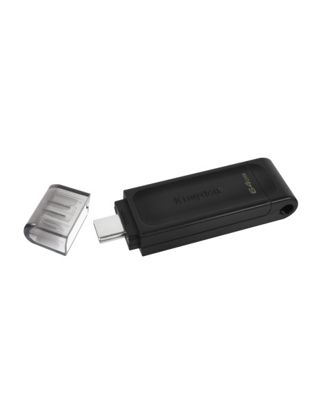 DataTraveler 70 unidad flash USB 64 GB USB Tipo C 3.2 Gen 1 (3.1 Gen 1) Negro