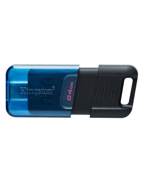 DataTraveler 80 M unidad flash USB 64 GB USB Tipo C 3.2 Gen 1 (3.1 Gen 1) Negro, Azul