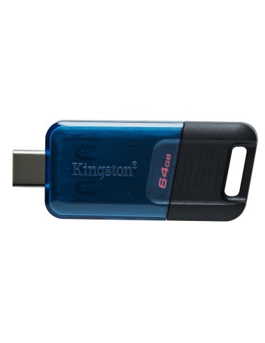 DataTraveler 80 M unidad flash USB 64 GB USB Tipo C 3.2 Gen 1 (3.1 Gen 1) Negro, Azul