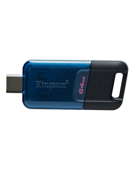 DataTraveler 80 M unidad flash USB 64 GB USB Tipo C 3.2 Gen 1 (3.1 Gen 1) Negro, Azul