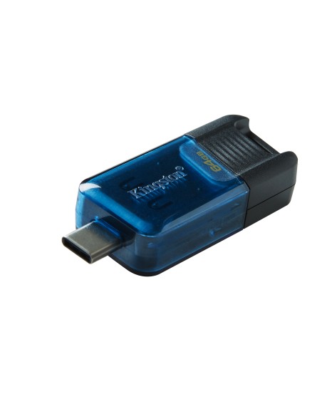 DataTraveler 80 M unidad flash USB 64 GB USB Tipo C 3.2 Gen 1 (3.1 Gen 1) Negro, Azul