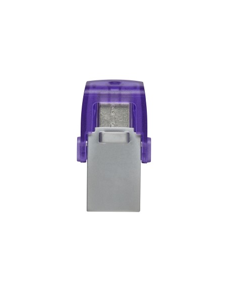 DataTraveler microDuo 3C unidad flash USB 128 GB USB Type-A / USB Type-C 3.2 Gen 1 (3.1 Gen 1) Acero inoxidable, Púrpura