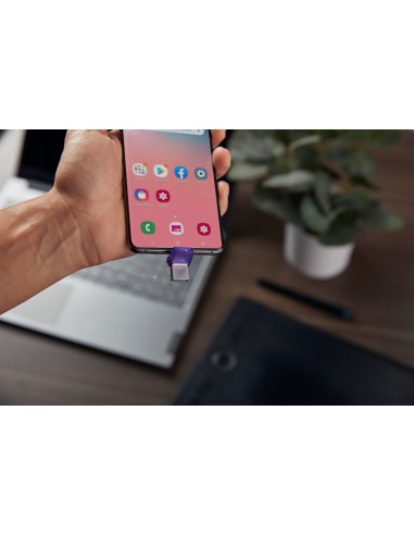 DataTraveler microDuo 3C unidad flash USB 128 GB USB Type-A / USB Type-C 3.2 Gen 1 (3.1 Gen 1) Acero inoxidable, Púrpura