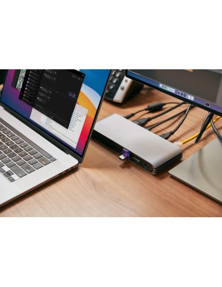 DataTraveler microDuo 3C unidad flash USB 64 GB USB Type-A / USB Type-C 3.2 Gen 1 (3.1 Gen 1) Púrpura, Acero inoxidable