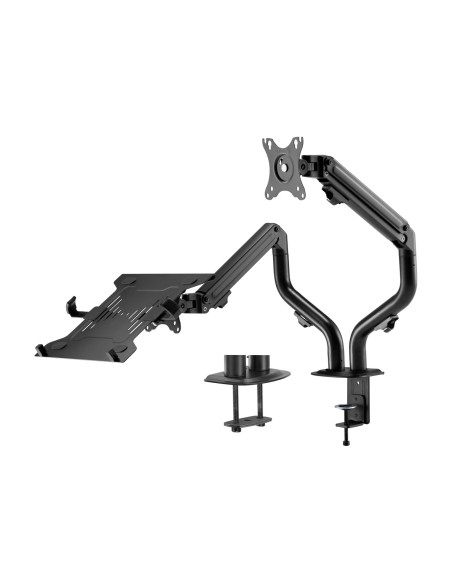 Soporte de Mesa Contrapeso Giratorio e Inclinable para Portatil y Monitor/TV 8Kg de 17-32, Negro