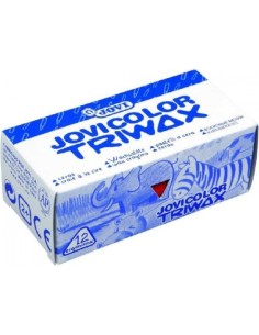 C 12 CERAS JOVICOLOR TRIWAX TRIANGULARES VERDE OSCURO