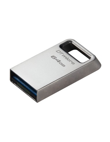 DataTraveler Micro unidad flash USB 64 GB USB tipo A 3.2 Gen 1 (3.1 Gen 1) Plata