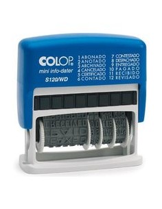 SELLO TEXTO FECHADOR 4 MM AZUL S120WD