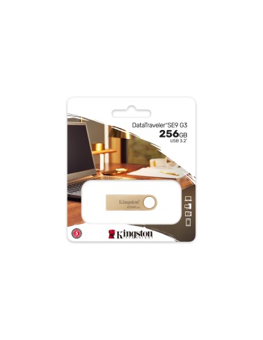 DataTraveler SE9 G3 unidad flash USB 256 GB USB tipo A 3.2 Gen 1 (3.1 Gen 1) Oro