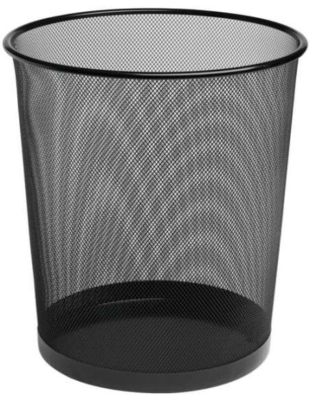 PAPELERA METALICA DE REJILLA 21X275 12 LITROS NEGRO