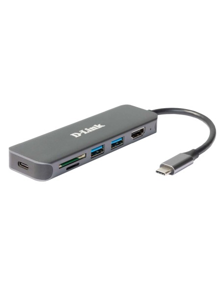 DUB-2327 base para portátil y replicador de puertos Alámbrico USB Tipo C Gris
