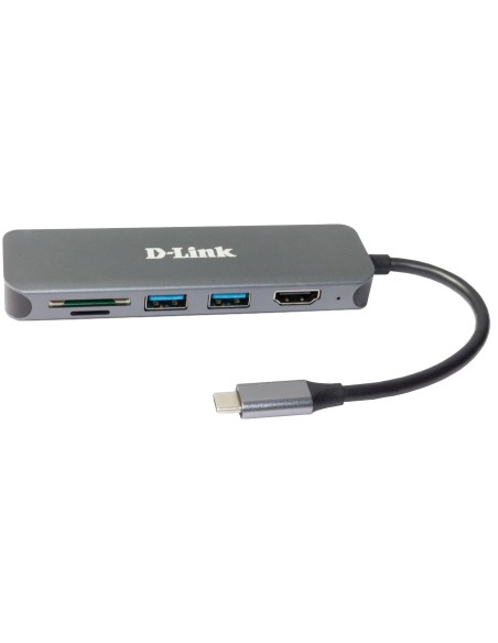 DUB-2327 base para portátil y replicador de puertos Alámbrico USB Tipo C Gris