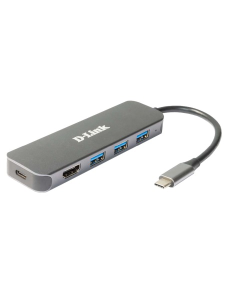DUB-2333 base para portátil y replicador de puertos Alámbrico USB Tipo C Gris