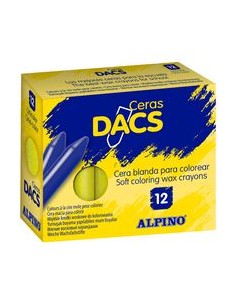 ESTUCHE 12 CERAS BLANDAS DACS AMARILLO CLARO